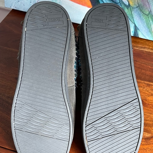 Toms Forged Iron Grey Suede Textile Mix Nepal Boots - Picture 5 of 5